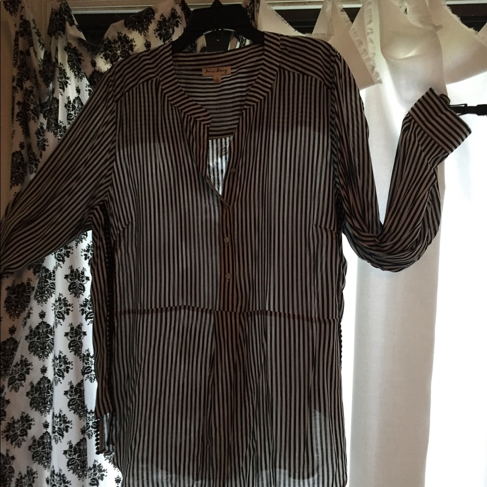 Mandarin collar button down